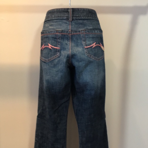 Parasuco denim cult low rise denim with pink stitching - Picture 5 of 16